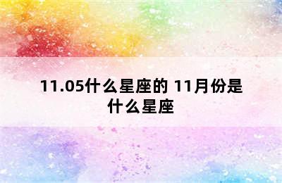 11.05什么星座的 11月份是什么星座